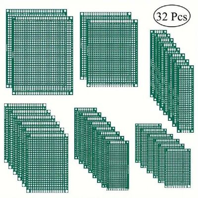 32pcs/set Double Sided PCB Board Kit 6 Size Printed Circuit