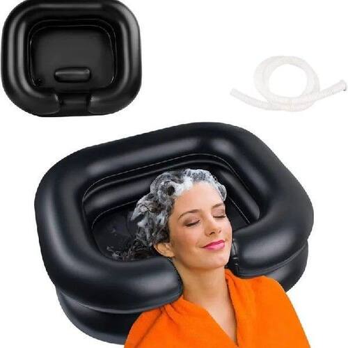 Inflatable PVC Drain Tube Hair Washing Basin Portable