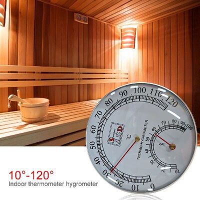 Barometer Hygrometer Thermometer Stainless Steel Case Steam