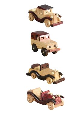 Classic Wooden Car Model Centerpiece Antique Vehicle