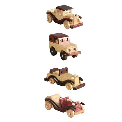 Classic Wooden Car Model Centerpiece Antique Vehicle