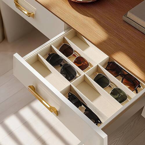 Sunglasses Organizer Tray 8 Grid Velvet Glasses Holder