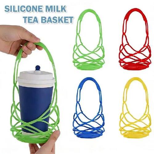 【1PC Washable Silicone Wine Tote Bag Reusable Water Bottle