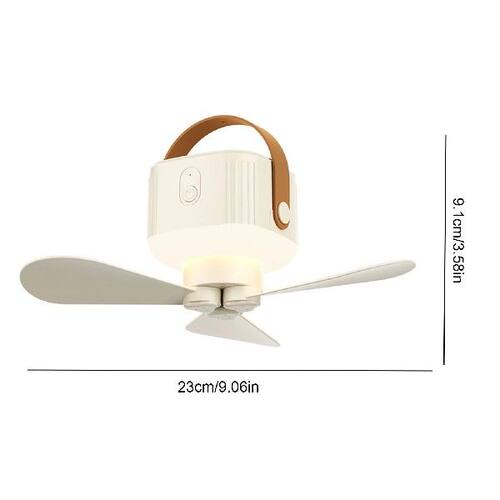 2-in-1 Camping Fans USB Rechargeable Cable Ceiling Fan