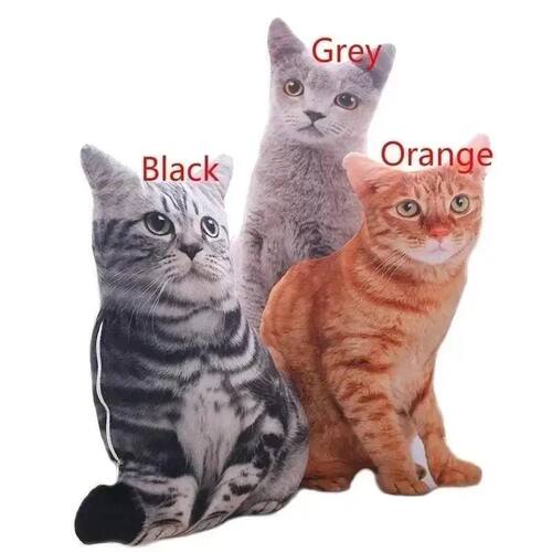 1PCS 50CM 3D Simulation Cats Pillow Cute Animal Washable