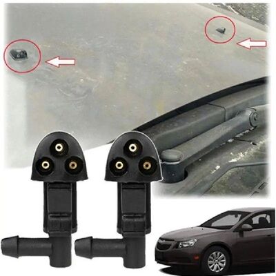 1/2/4Pcs Washer Jet Nozzles 3 Holes Car Windshield Wiper