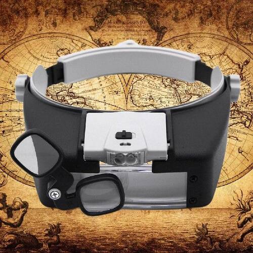 Head Magnifying Glass with 2 LED Light Hands Free Magnifier