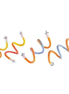 Bird Rope Perch Stand Colorful Climbing Toy Chew Durable