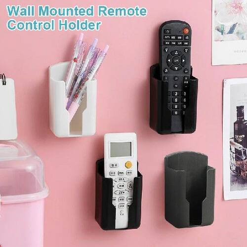 1Pc Wall Mounted Remote Control Holder Organizer Durable