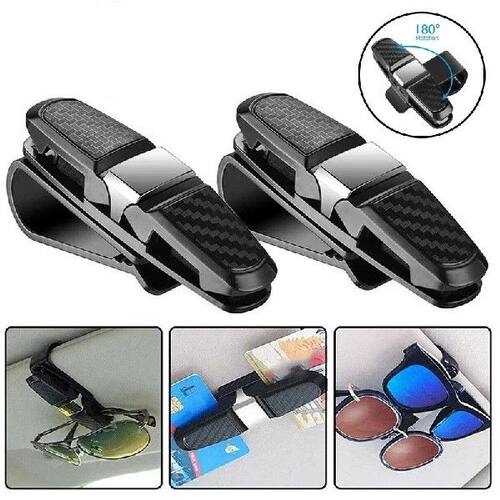 Car Glasses Case Auto Sun Visor Glasses Holder Sunglasses