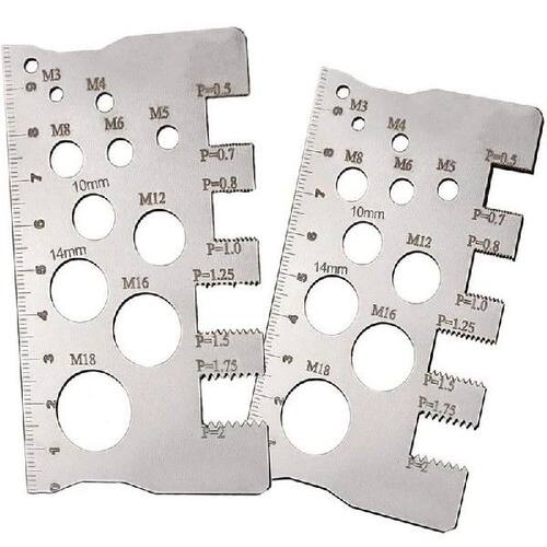 Checker Screw Measurement Ruler Stainless Steel