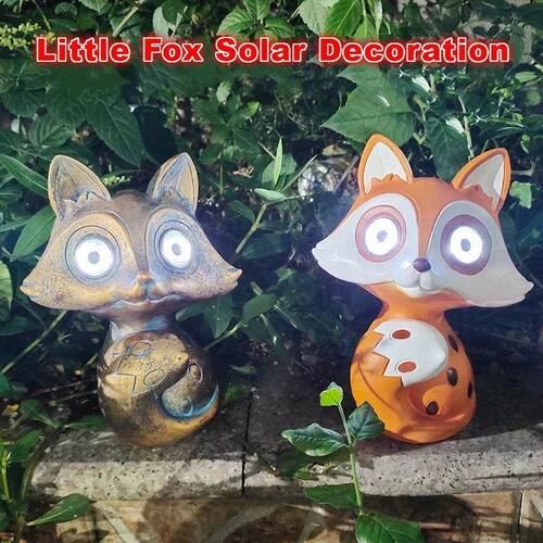 2026 Creative Little Fox Solar Lamp Garden Villa Decoration