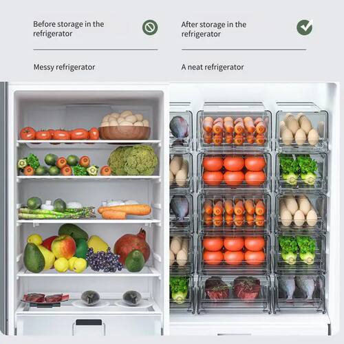 Food Grade BPA-Free Fridge Storage Box-Stackable