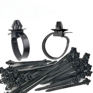 10/20PCS Car Nylon Black  Push Mount Wire Harness Fastener