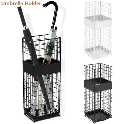 Umbrella Storage Stand Square Metal Hollow Umbrella Holder