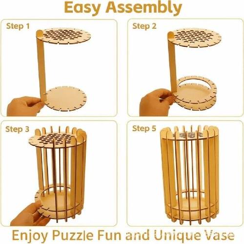 Creative Handmade 3D Puzzle Vase Unique Decorative DIY