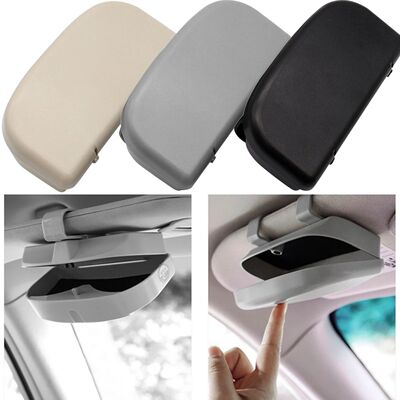 Car Glasses Case Magnetic Sun Visor Glasses Holder