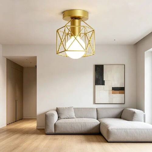 Round LED Ceiling Chandelier Light 110V 220V Mini Ceiling