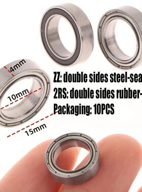 Set of 10 Durable 10mm Bore Deep Groove Ball Bearings