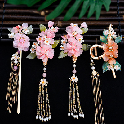 汉服头饰配琉璃全套饰品发簪子古装发饰古风发夹流苏仙气套装步摇