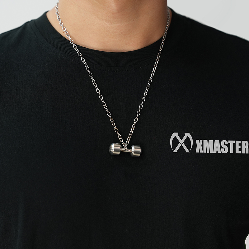 XMASTER钛钢哑铃项链轻奢健身女