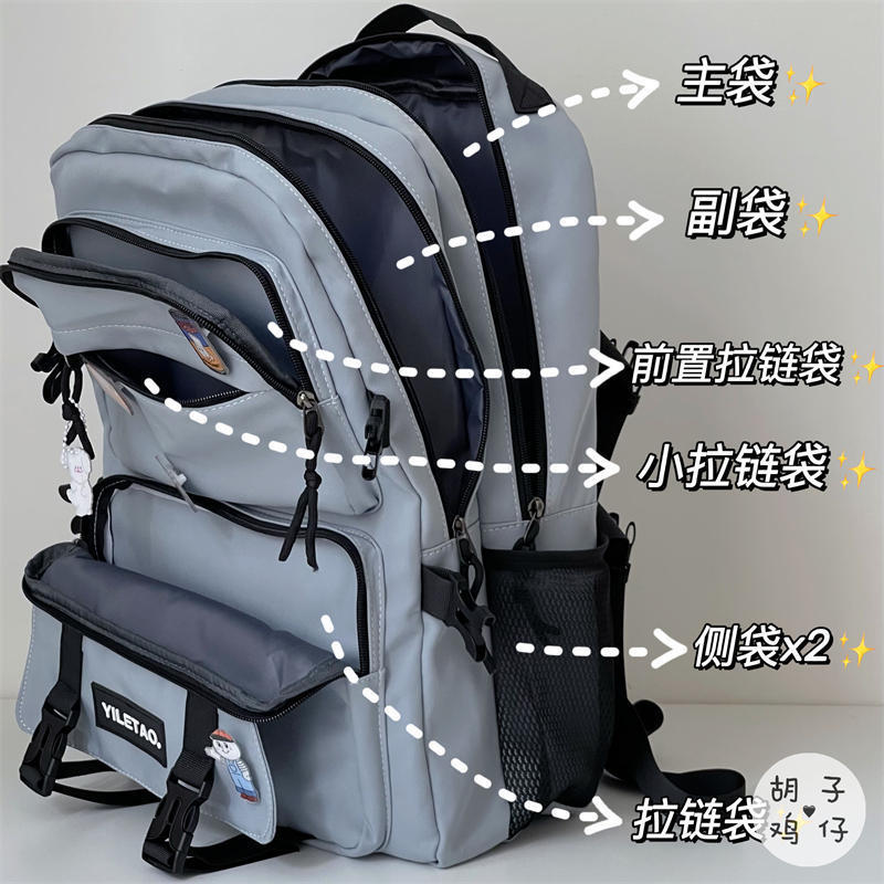 背包大容量结实耐用ins日系原宿工装双肩男韩版少女学生书包港风