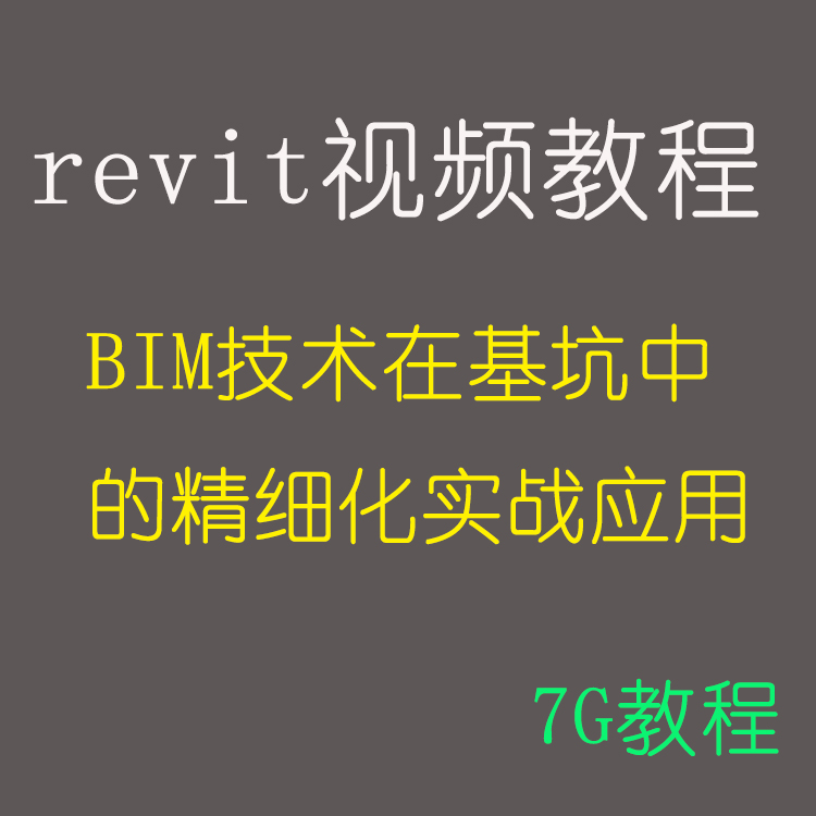 revit在基坑中的精细化实战应用塔吊基础模型放置bim基坑建模教程-封面