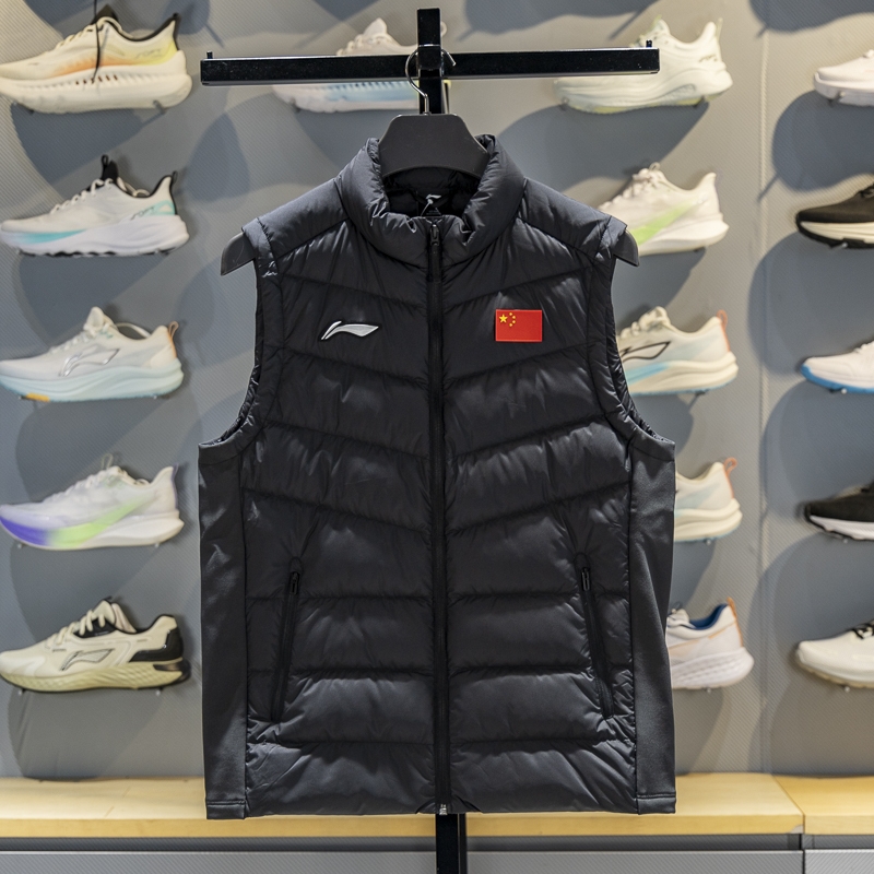 李宁羽绒马甲男女款防风保暖坎肩