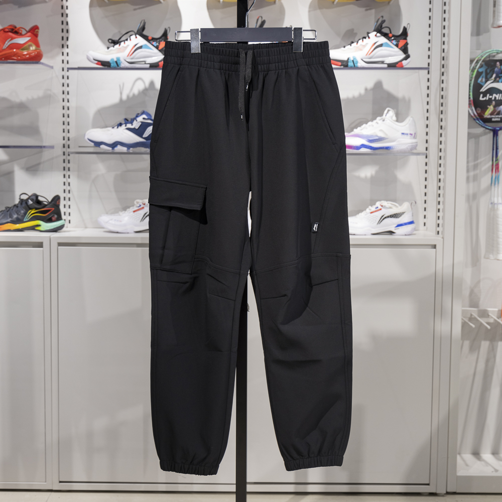 李宁卫裤束脚男子加绒保暖运动裤