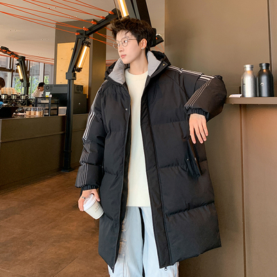 潮牌冬装外套棉衣中长款