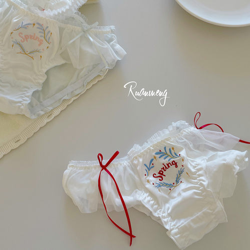 法式刺绣性感低腰女士内裤