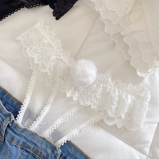 日系性感丁字裤网纱可爱拆卸兔兔尾巴女蕾丝低腰诱惑内裤女蝴蝶结