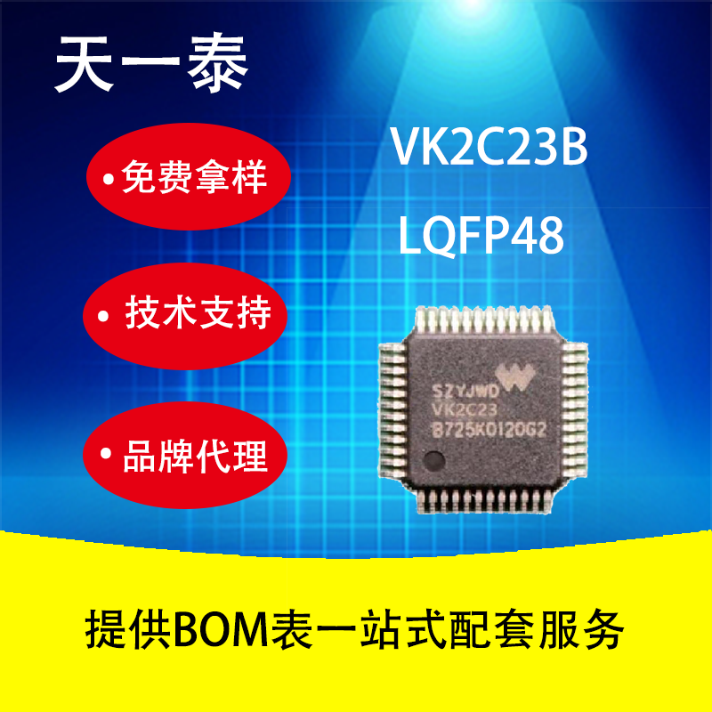 存储器映射和多功能的LCD 控制  驱动芯片 VK2C23B LQFP48