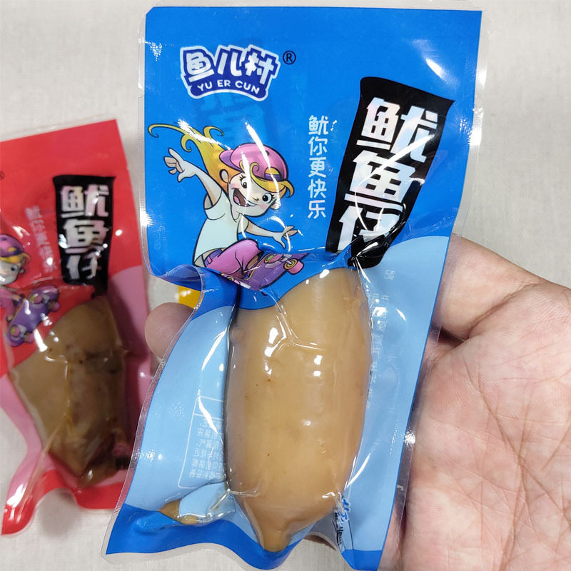 鱼儿村鱿鱼仔一斤即食香辣海鲜海味兔零食小吃休闲食品熟食小包装