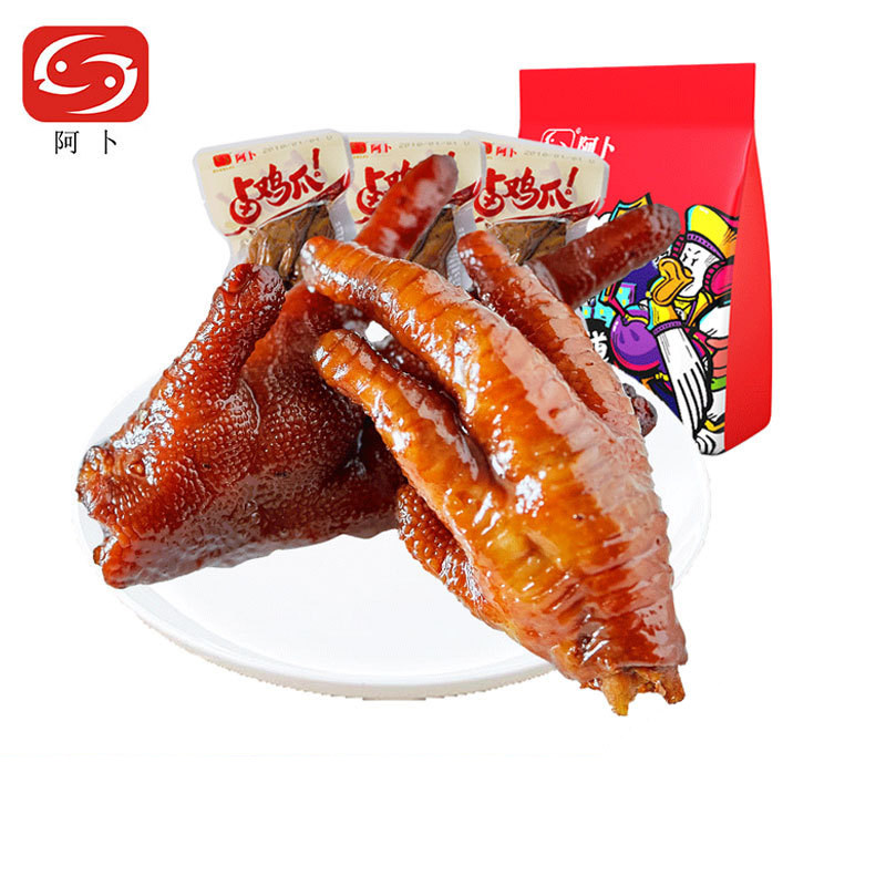 阿卜卤鸡爪1斤500g精武鸡爪子凤爪不辣卤味香辣鸡脚熟食小零食
