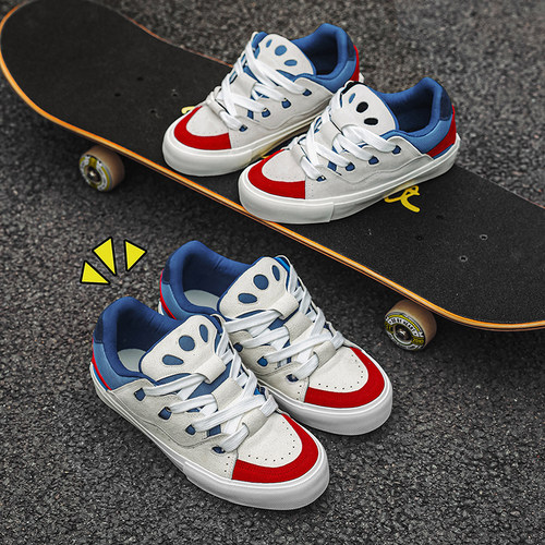 滑板鞋美式高街潮流面包鞋男款 秋冬新款红色鞋子百搭高级感女