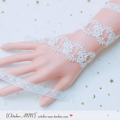 choker白色蕾丝系带装饰品项链