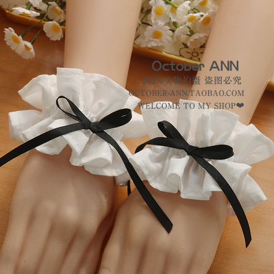 纯棉双层布艺手袖臂环腿套