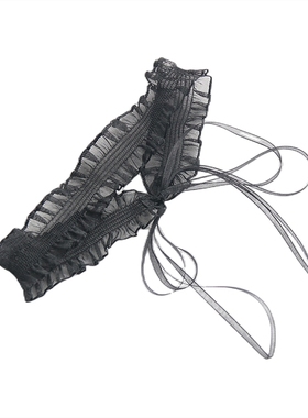 夏日甜心花边颈链choker黑色深酒红色甜心女高手环袖性感辣妹项圈