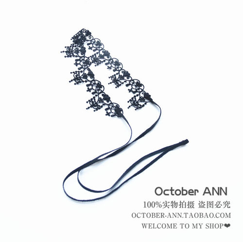 OctoberANN蕾丝女颈带choker
