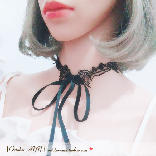 choker防过敏金属蕾丝系带项圈