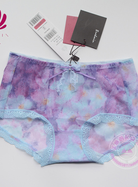 贝佳人品牌正品女士性感中腰提臀健康网纱平角内裤  78085