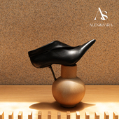 ALEXSARA 2026早春新款 尖头真皮细跟内空翻边裸靴性感高跟短靴子