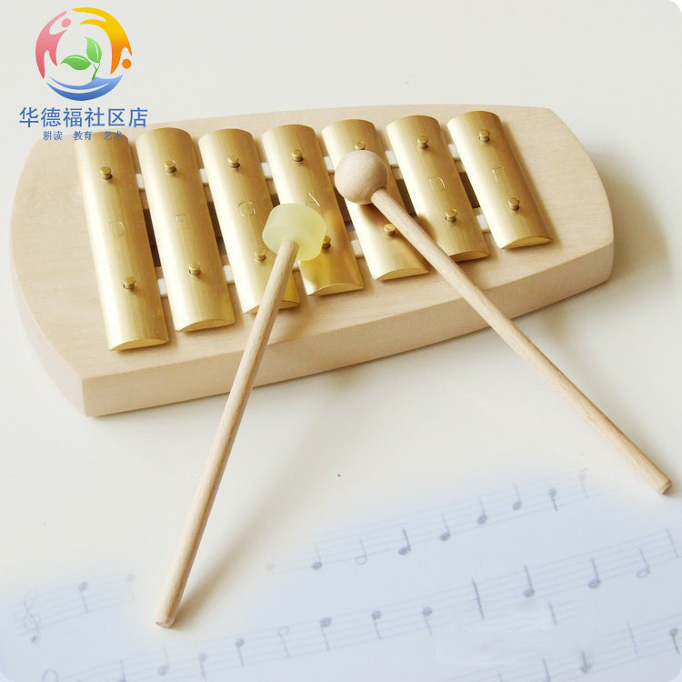 华德福社区店 奥丽斯Auris7键五音钟琴KAP-007直儿童启蒙钟琴乐器