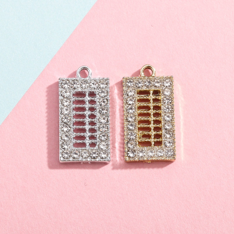 算盘挂件配饰简约个性吊坠系列轻奢镶钻合金饰品配件diy手链项链