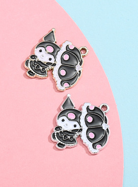 雨伞库洛米挂件配饰猫咪吊坠卡通可爱小恶魔百搭合金配件diy手链