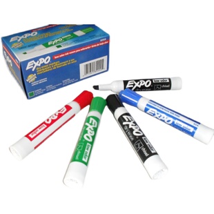 美国三福EXPO 80001低气味白板笔 斜头 可擦环保方嘴白板笔