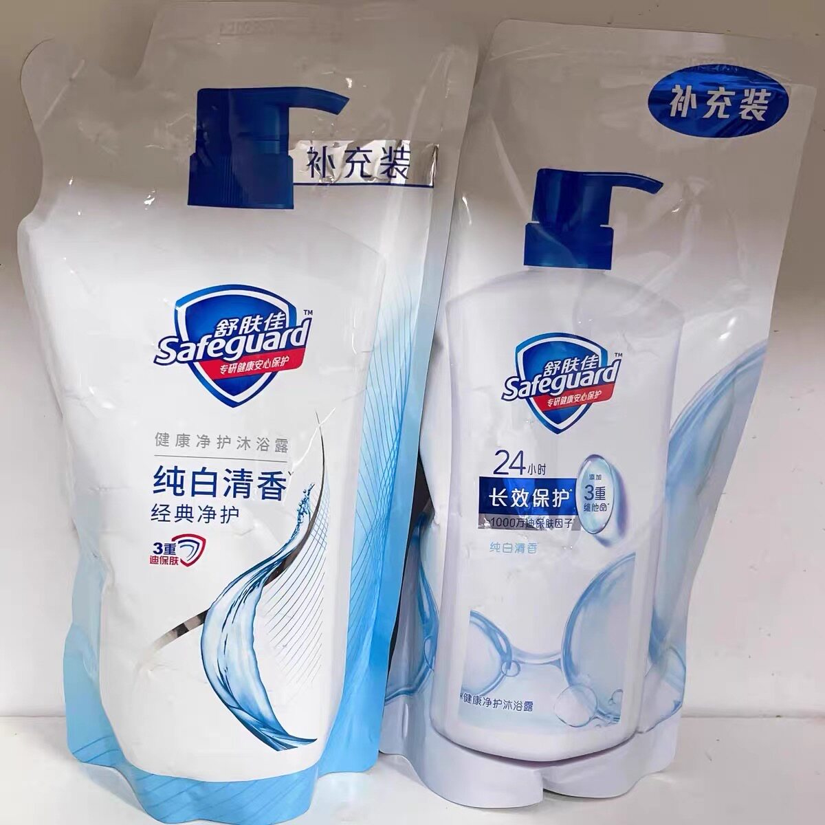 舒肤佳纯白清香沐浴露550g补沐浴露