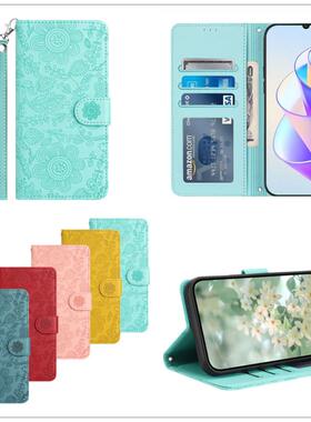 四季花草适用三星S25手机壳S24plus文艺S22翻盖插卡S23ultra新款A35 A25 A15 A54 A34 A24 A15 防摔A55保护套