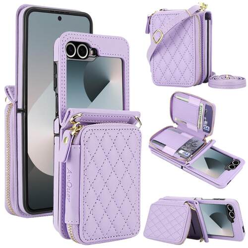 适用三星GalaxyZ Flip7手机壳新款flip34插卡零钱包保护套ZFlip5翻盖防摔保护壳FLIP6个性斜跨折叠屏高级皮套